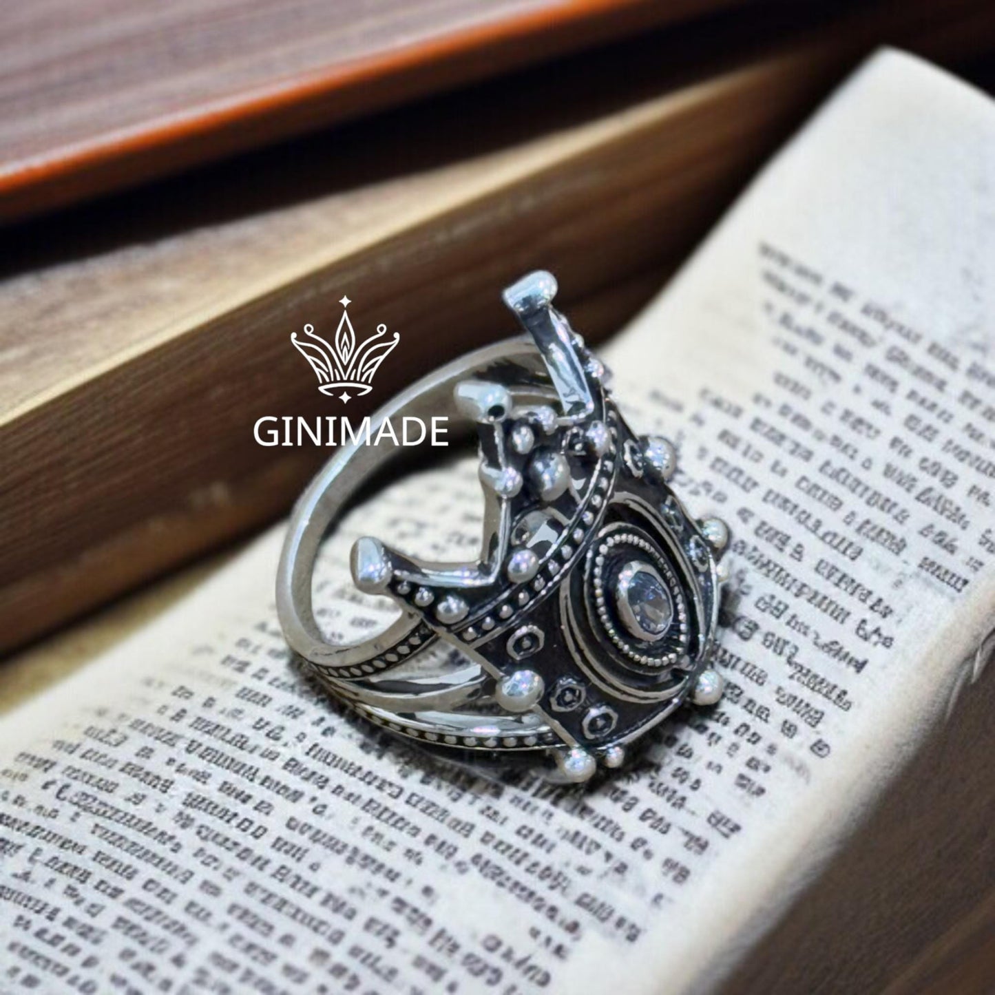 Elegant European Crown Ring in 925 Sterling Silver | Royal Style Jewelry Gift | Vintage Crown Design