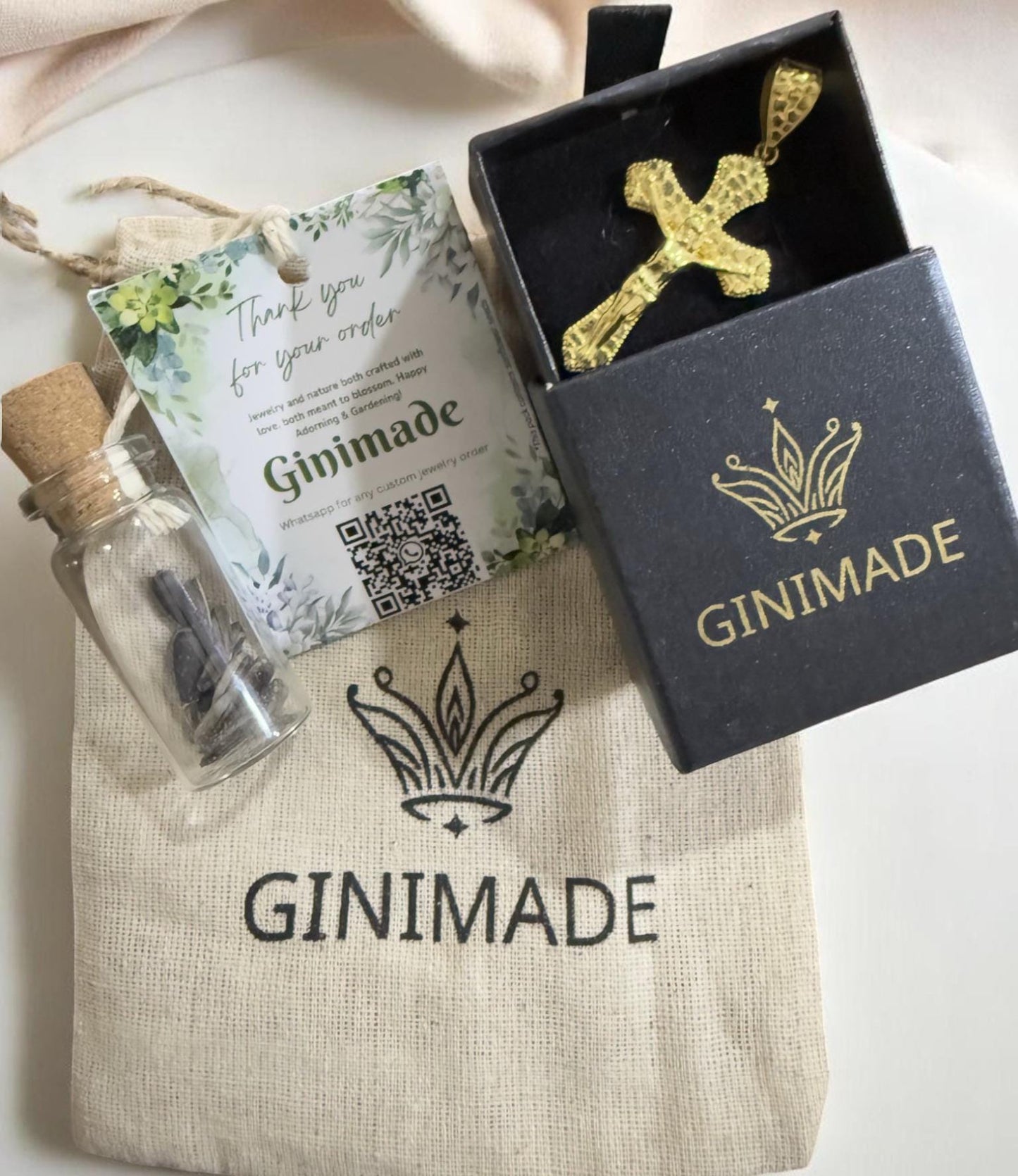 personalized necklace gift Nugget Textured Crucifix Necklace – Handmade 925 Sterling Silver Cross Pendant for fathers day gift