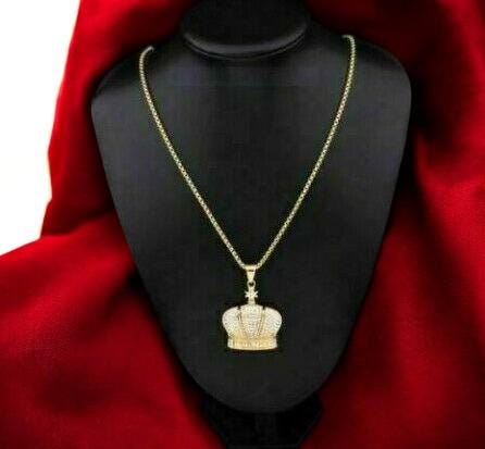 Personalized Gift. King Letter Crown Pendant Necklace, Anniversary Gift, Men's & Women's Jewelry,