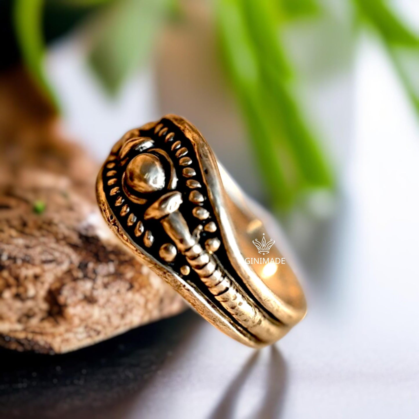 Tribal Oxidized Silver Ring – Handmade 925 Sterling Statement Ring – Boho Ethnic Dome Ring for Men & Women – Antique Jewelry Gift.