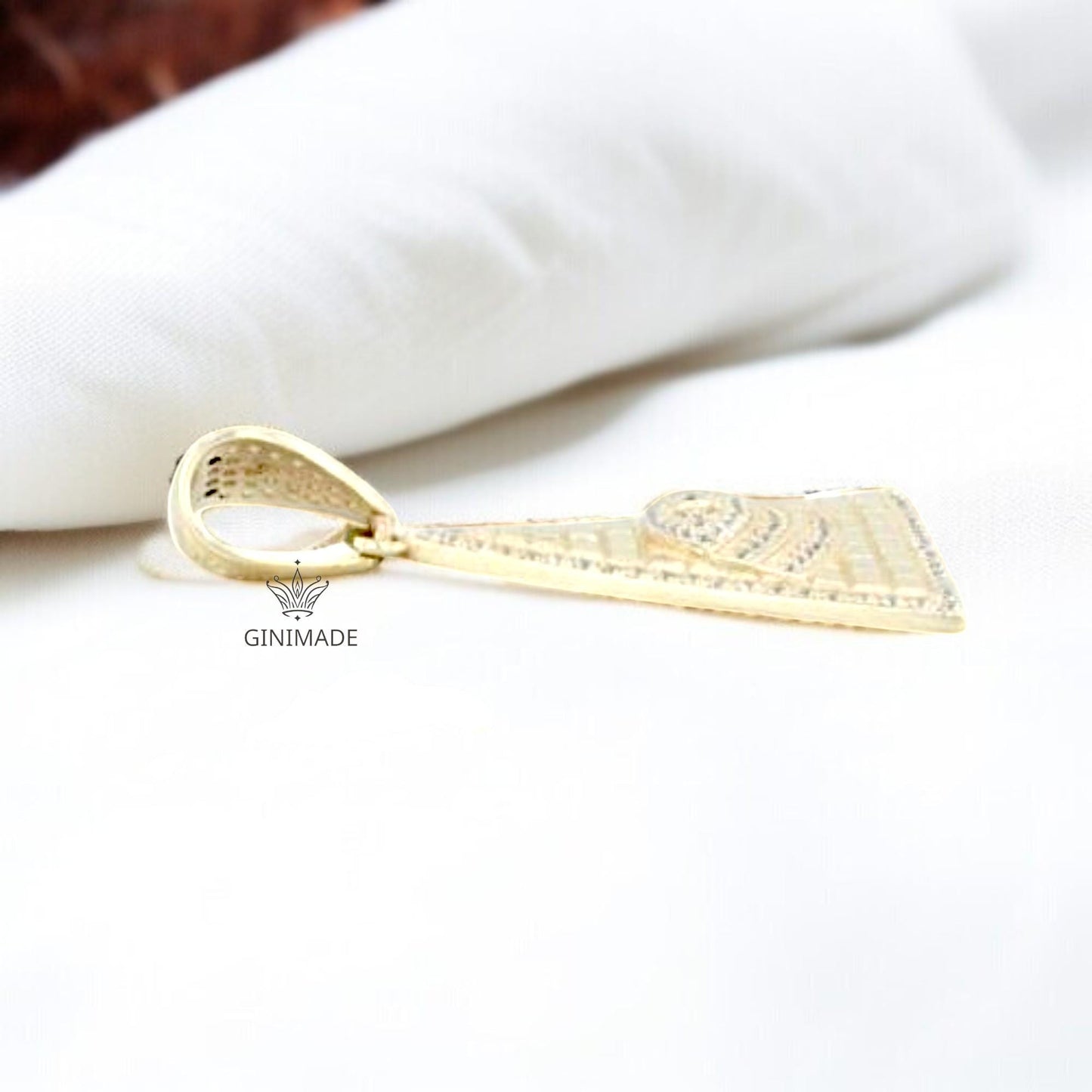 Triangle Evil Eye Pendant - 925 Sterling Silver CZ Diamond Jewelry - Egyptian Symbol Necklace - Gold Plated Pendant for Women