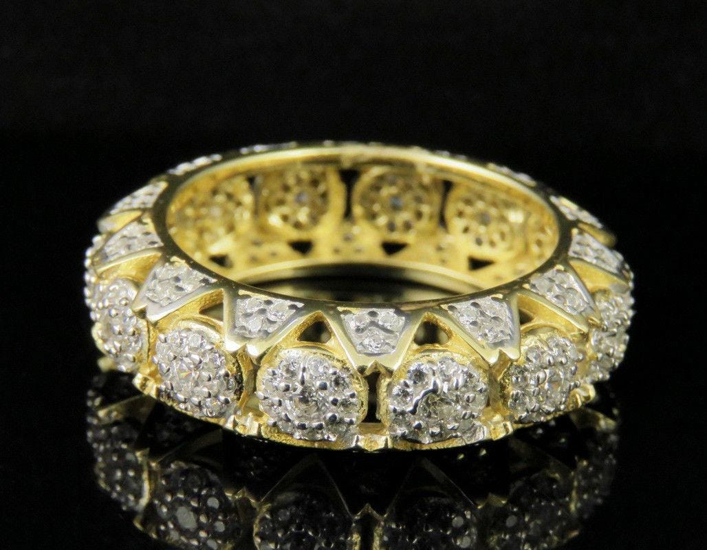 CZ diamond gold plated ring, luxury jewelry