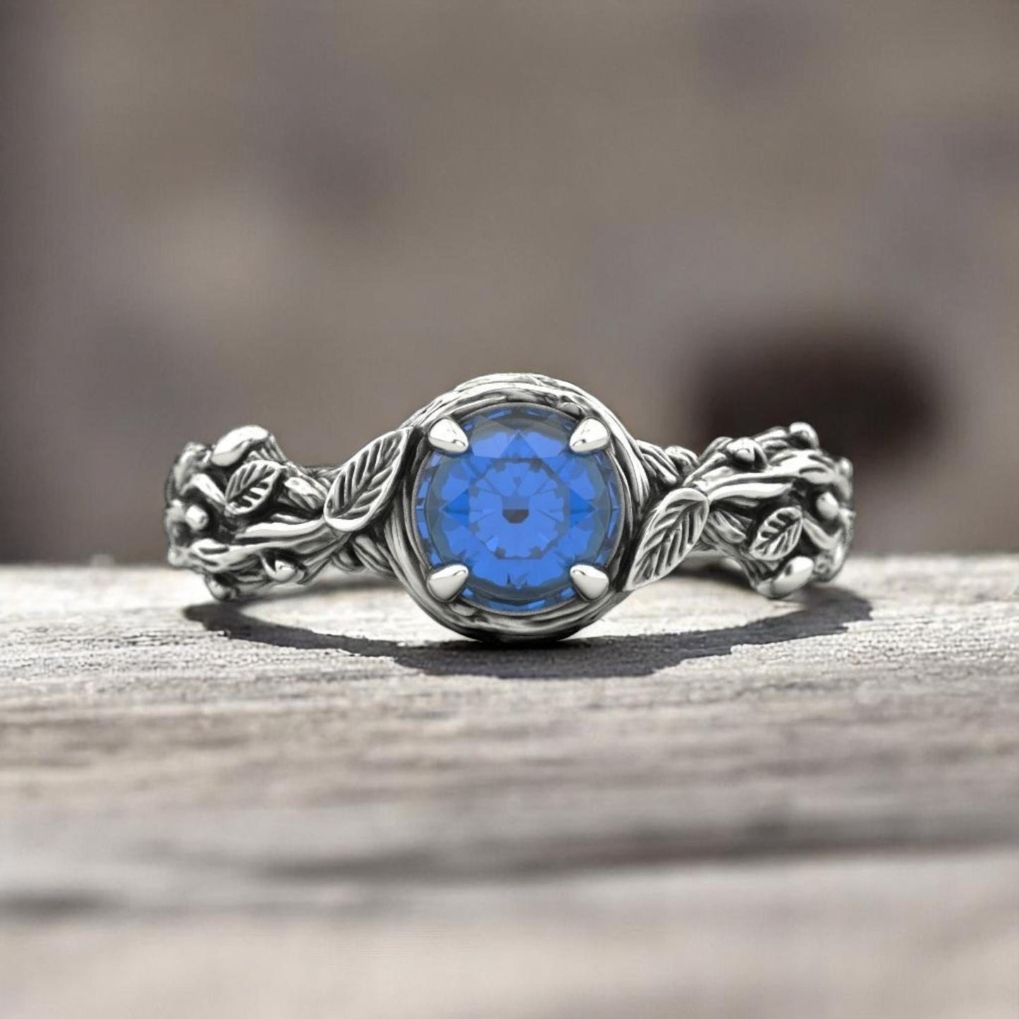 Boho Leaf Ring • Oxidized 925 Silver Nature-Inspired Vine Band • Botanical Branch Ring • Rustic Bohemian Jewelry for Her