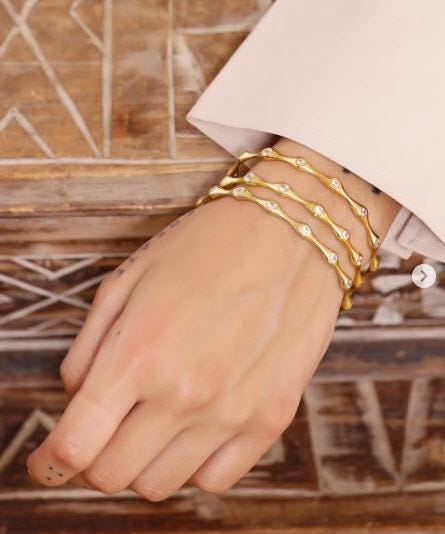 Vintage 18K Gold Plated 925 Silver Bracelet – Perfect 1st Anniversary Gift for Her