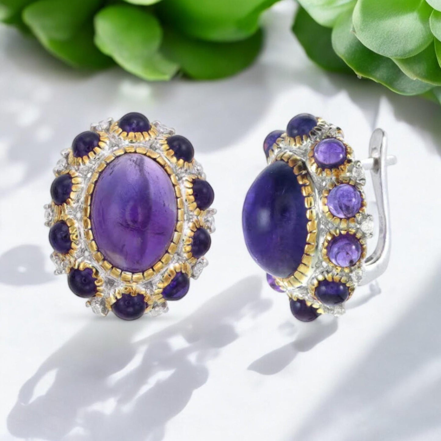 Natural Amethyst Sterling Silver Earrings, handcrafted with genuine February birthstone and sterling silver, perfect for elegant occasions