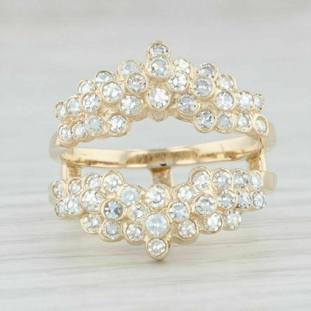 CZ Diamond Ring - Vintage Design - 18k Gold Plated Silver 925